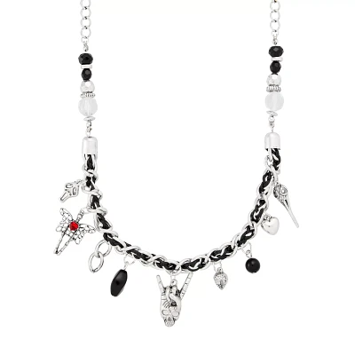 Gothic Beaded Charm Choker Necklace