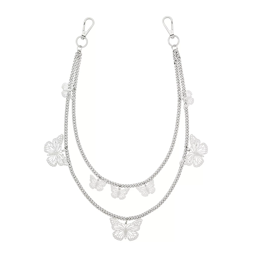 Double Row Butterfly Wallet Chain
