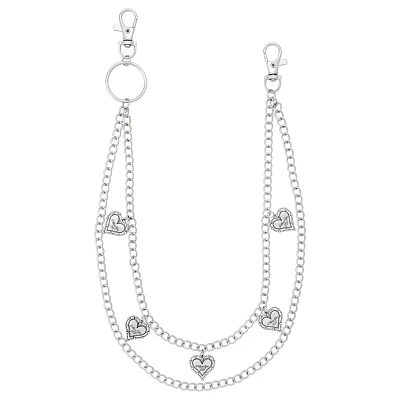 2-Row Heart Wallet Chain