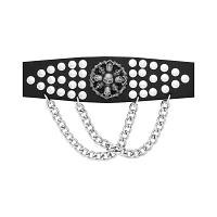 Skull Double Chain Cuff Bracelet
