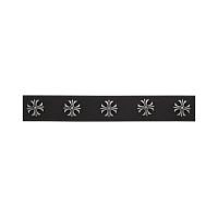 Black and Silvertone Decorative Cross Cuff Bracelet