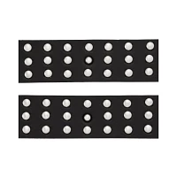 Black Double Buckle Studded Cuff Bracelet
