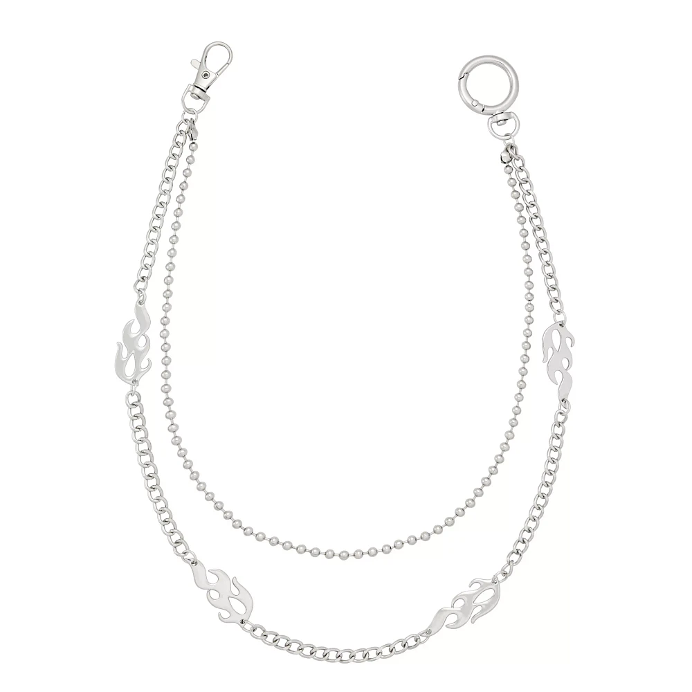 Flames Double Row Wallet Chain