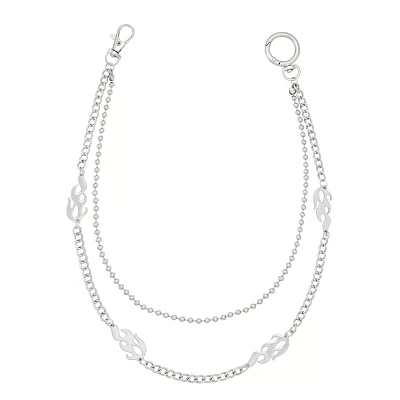 Flames Double Row Wallet Chain