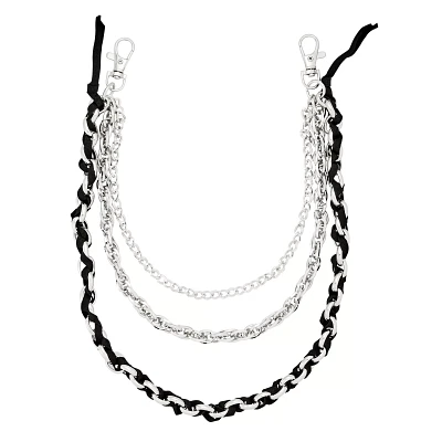 Triple Row Wrap Wallet Chain