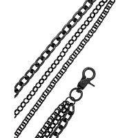 Black Triple Row Wallet Chain