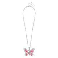 Pink Butterfly Chain Necklace