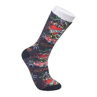Roses Crew Socks - Ed Hardy