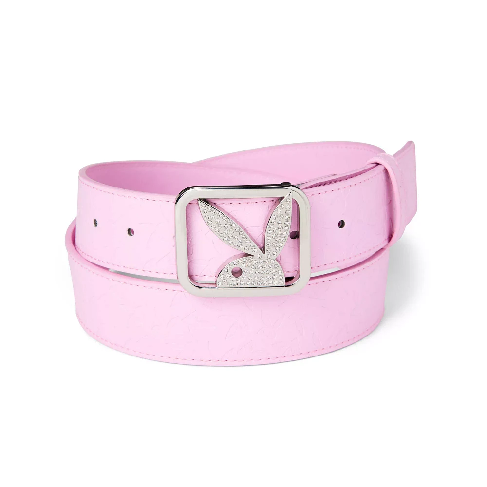 Pink Debossed Playboy Bunny Belt