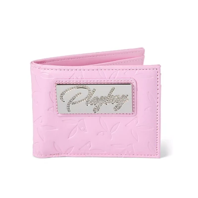 Pink Embossed Playboy Bunny Bifold Wallet