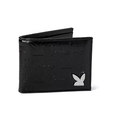 Black Debossed Playboy Bunny Bifold Wallet