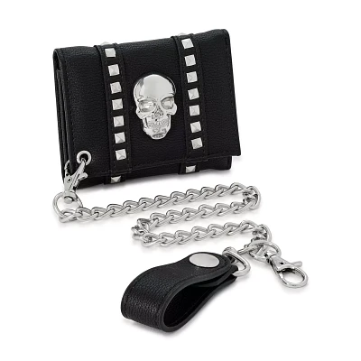 Studded Skull Chain Wallet