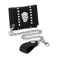 Studded Skull Chain Wallet