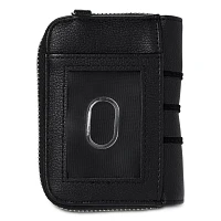 Black and Silver Ring Zip Wallet
