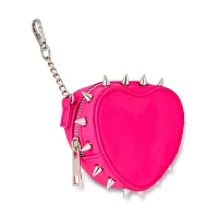 Pink Heart Spike Coin Pouch