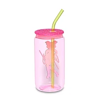 Slay Frog Rhinestone Glass Cup with Straw - 16 oz.