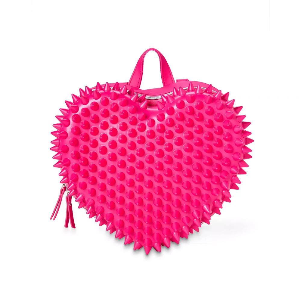 Pink Spiked Heart Mini Backpack