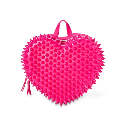 Pink Spiked Heart Mini Backpack
