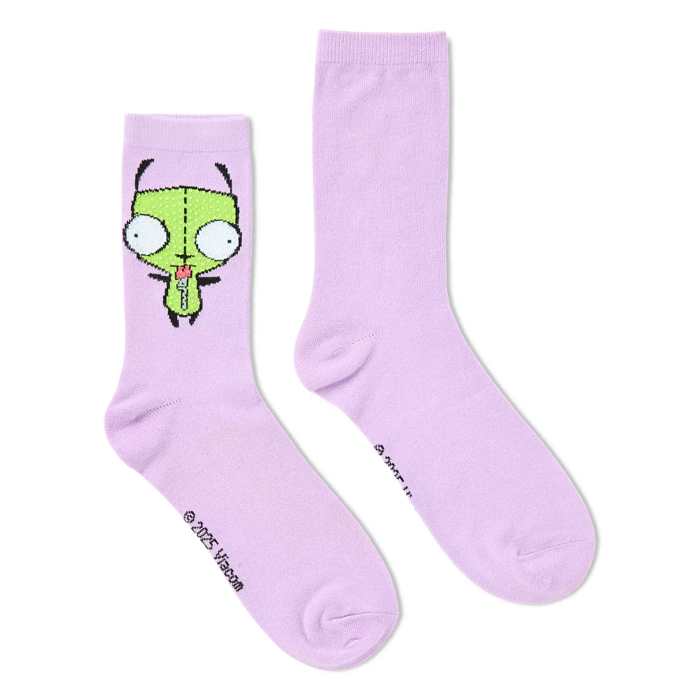 Gir Rhinestone Crew Socks - Invader Zim