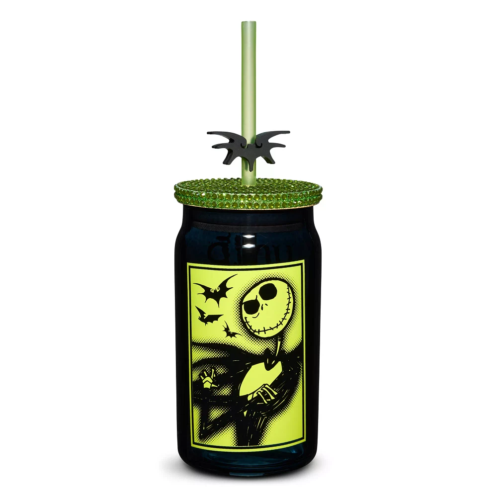 Your Worst Nightmare Rhinestone Glass with Straw 15 oz. - The Nightmare Before Christmas