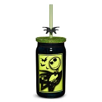 Your Worst Nightmare Rhinestone Glass with Straw 15 oz. - The Nightmare Before Christmas