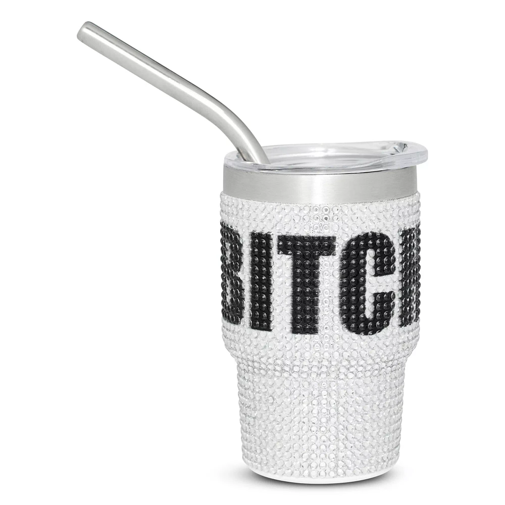 Bedazzled Bitch Mini Tumbler with Straw - 3 oz.