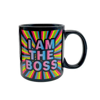 I Am The Boss Black Light Coffee Mug - 22 oz.