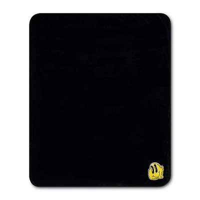 Trippy Smiley Face Reversible Fleece Blanket