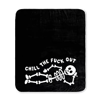 Chill Skeleton Reversible Fleece Blanket