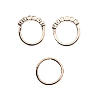 Multi-Pack CZ Hoop Nose Rings 3 Pack - 20 Gauge