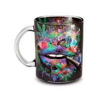 Trippy Lips Glass Coffee Mug - 15 oz.