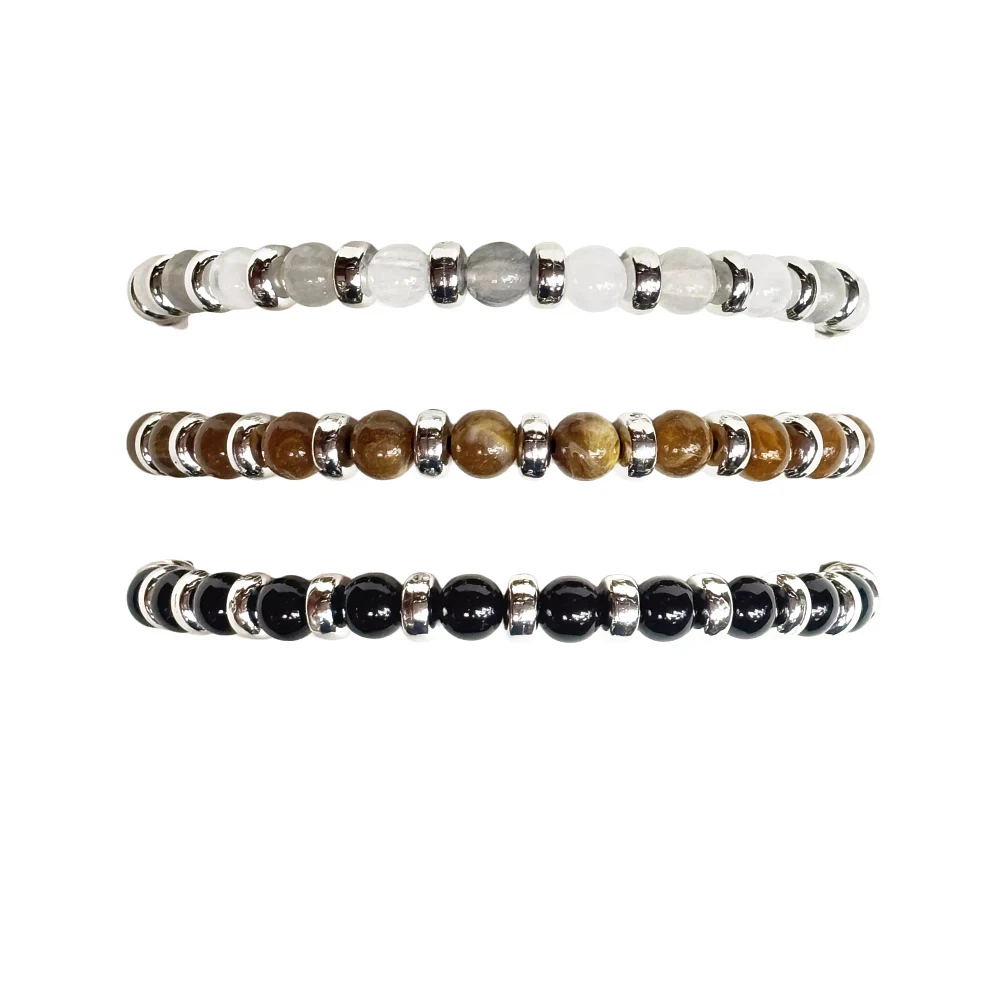 Multi-Pack Black and Beaded Bracelets