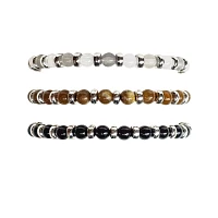Multi-Pack Black and Beaded Bracelets