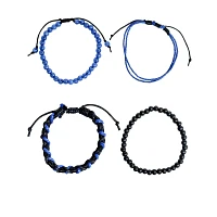 Multi-Pack Black and Cord and Beaded Bracelets