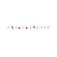 Multi-Pack Red Heart Gem L-Bend Nose Pins 12 Pack - 20 Gauge