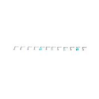 Multi-Pack Teal Heart Gem L-Bend Nose Pins 12 Pack - 20 Gauge