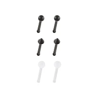 Multi-Pack Titanium and Acrylic Retainer Nose Pins 6 Pack - 20 Gauge