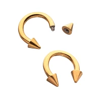 Multi-Pack Gold Plated Spiked Horseshoe Rings - 2 Pack