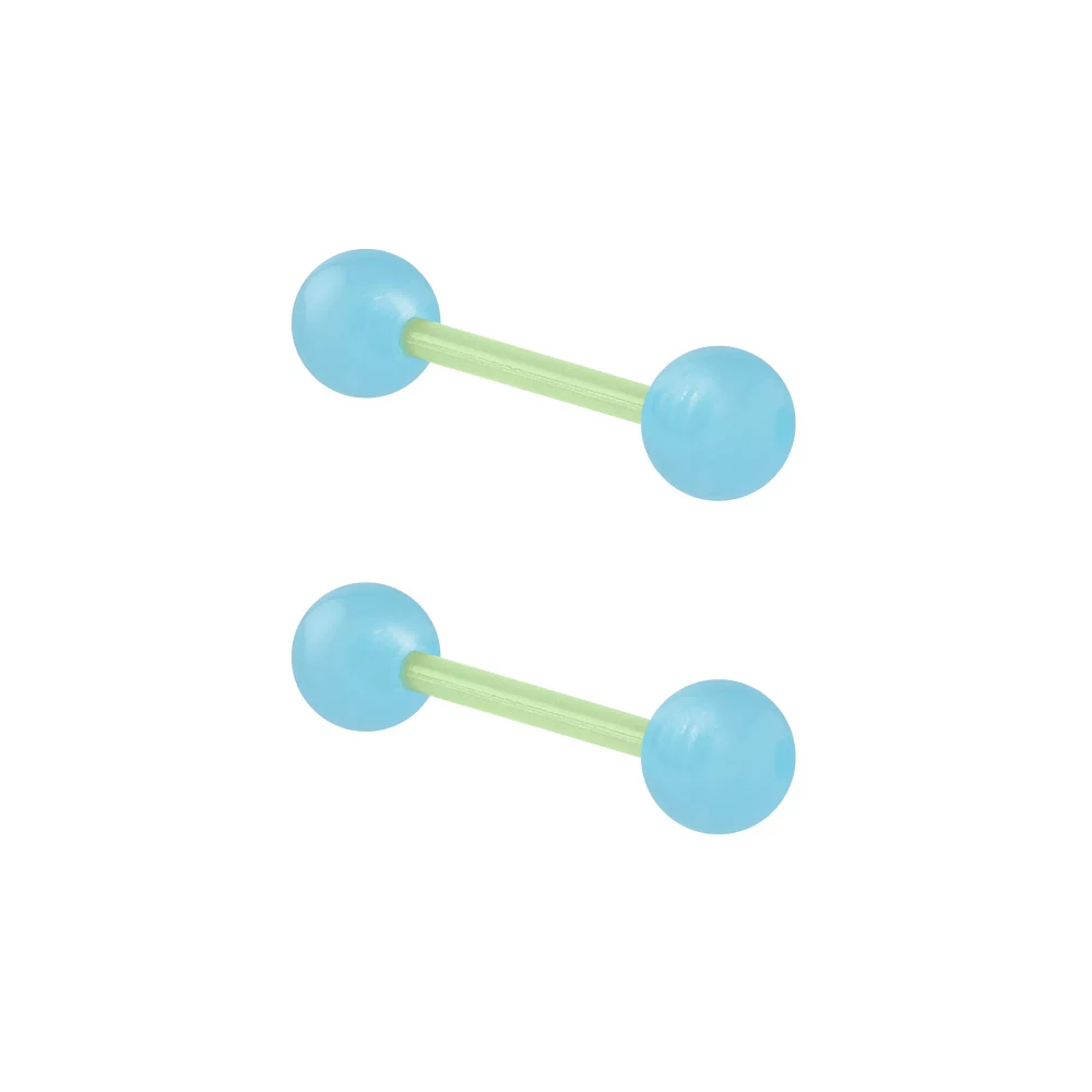 Glow in the Dark Bioflex Acrylic Barbells