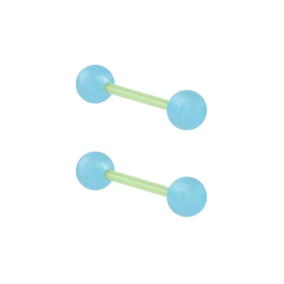 Glow in the Dark Bioflex Acrylic Barbells