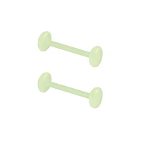 Glow in the Dark Green Bioflex Barbells - 14 Gauge