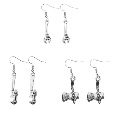Multi-Pack Hatchet and Wrench Dangle Earrings - 3 Pair