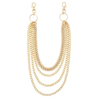 Goldtone 4-Row Wallet Chain