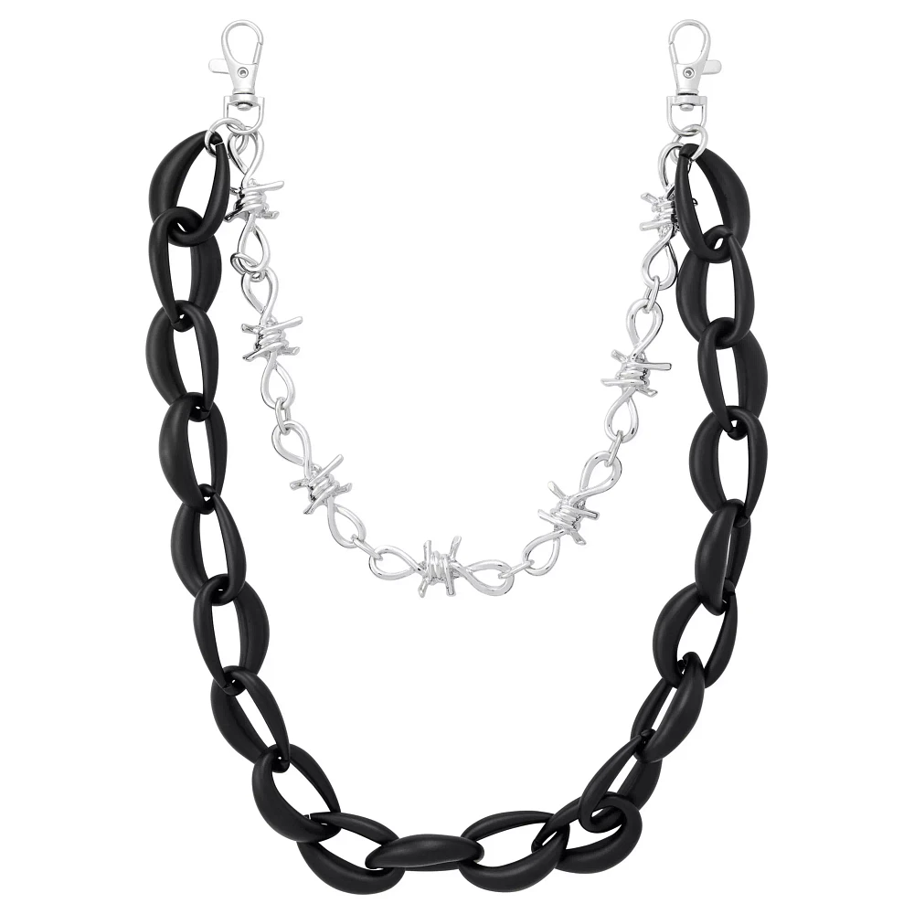 2-Row Barbed Wire Wallet Chain