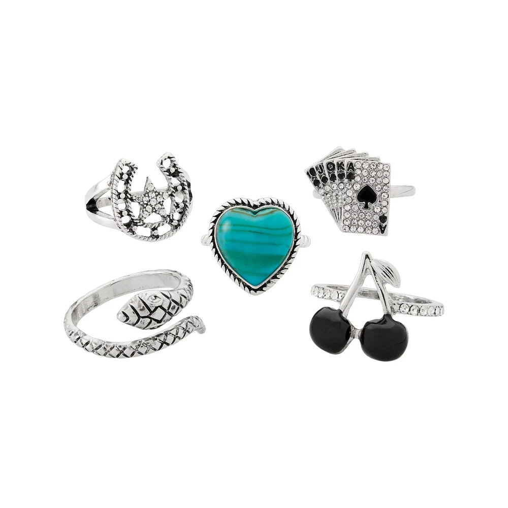 Multi-Pack Jackpot Noir Rings - 5 Pack