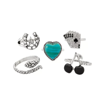 Multi-Pack Jackpot Noir Rings - 5 Pack