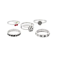 Multi-Pack Eclectic Novelty Rings - 5 Pack