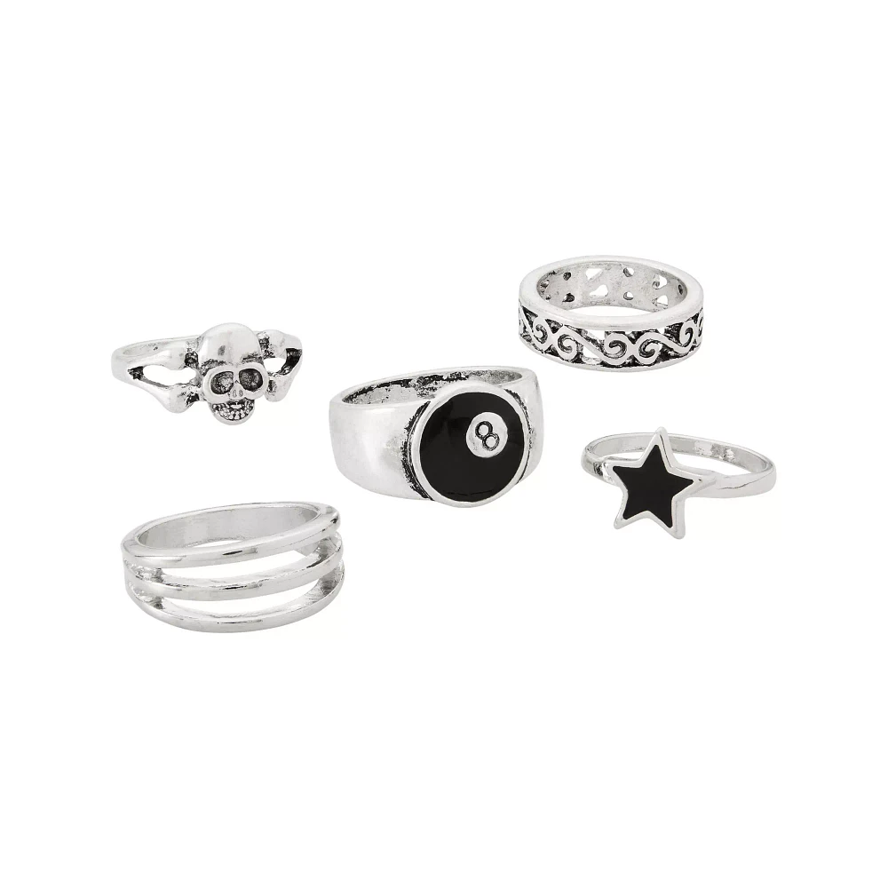 Multi-Pack Gothic Novelty Rings - 5 Pack
