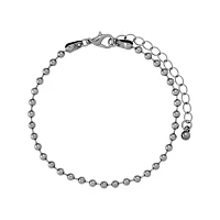 Multi-Pack Silvertone and Black Spiked Chain Bracelets - 5 Pack
