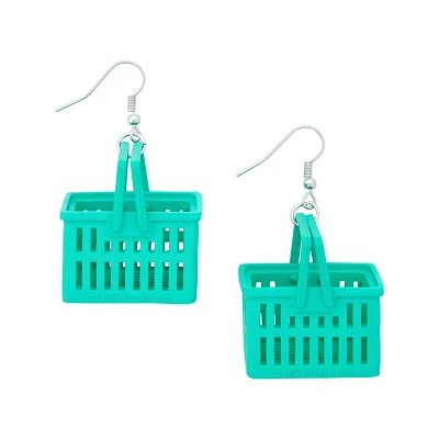 Grocery Basket Dangle Earrings